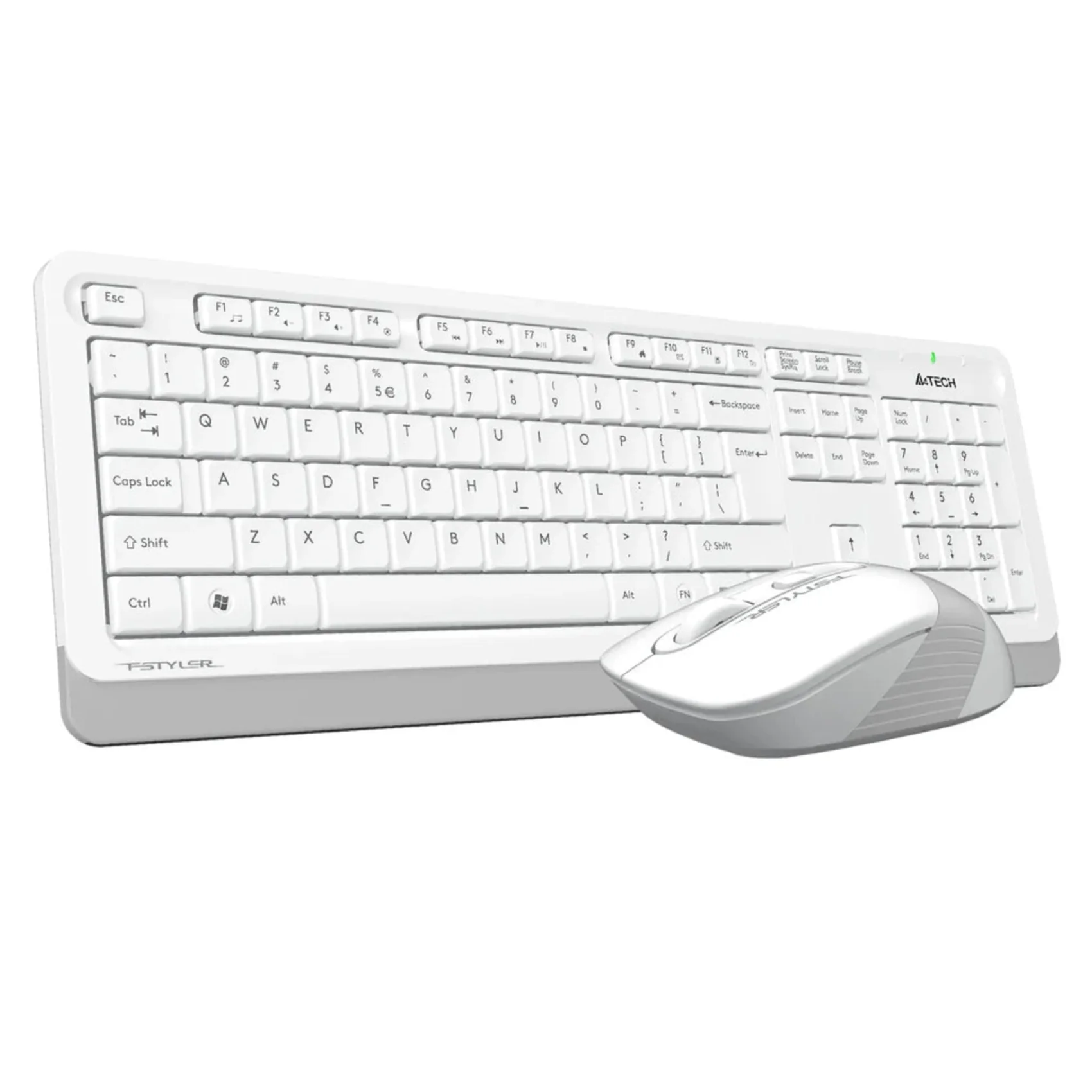 A4TECH FG1010S White Multimedia Keyboard and Silent Click Mouse Combo