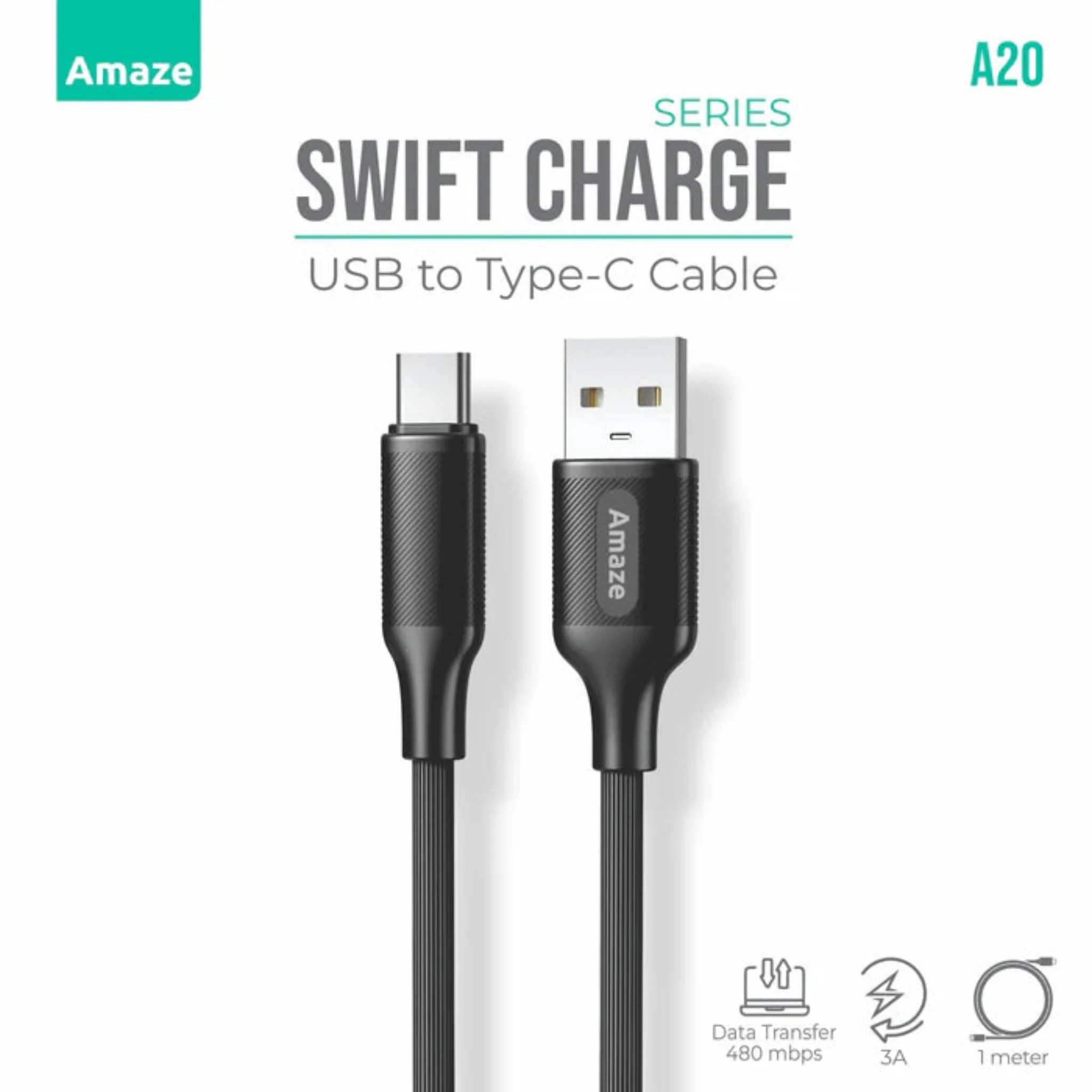 Amaze A20 Swift Charge Type-C Cable 3A 1M