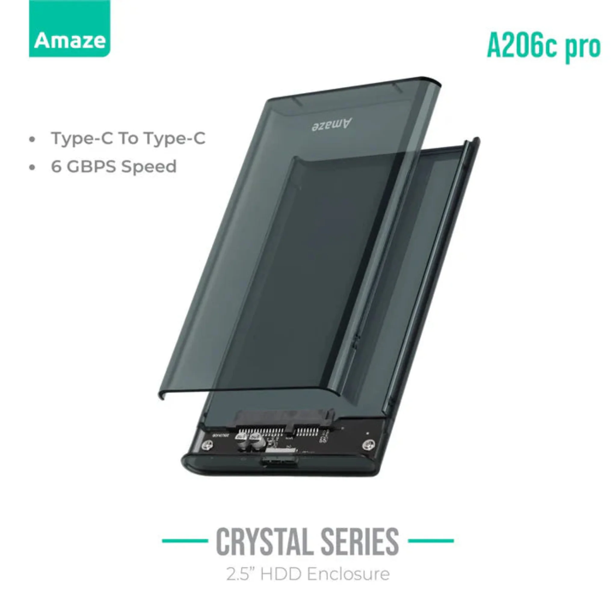 Amaze A206c Phantom Transparent 2.5 Inch HDD Enclosure