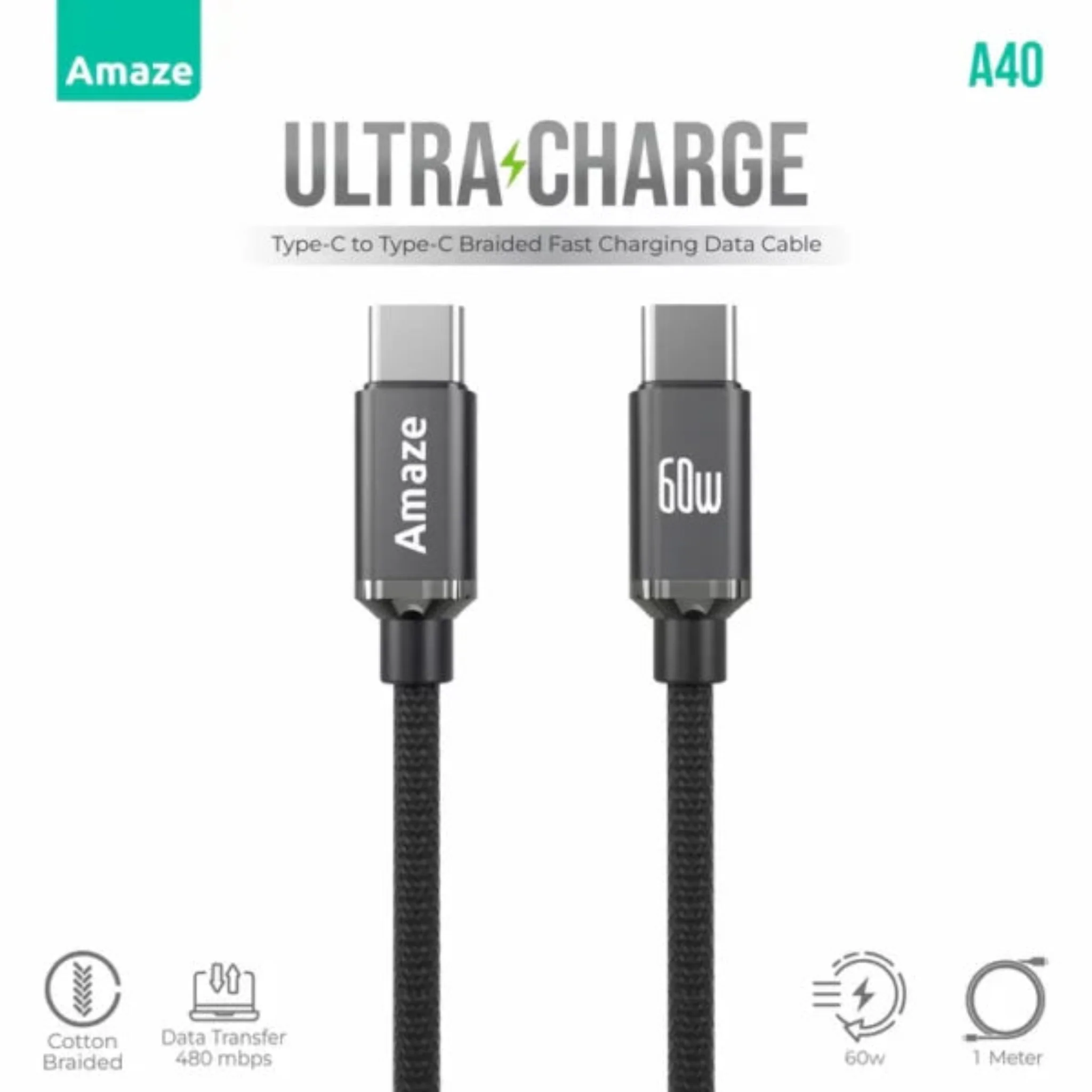 Amaze A40 Ultra Charge Type-C to Type-C Cable