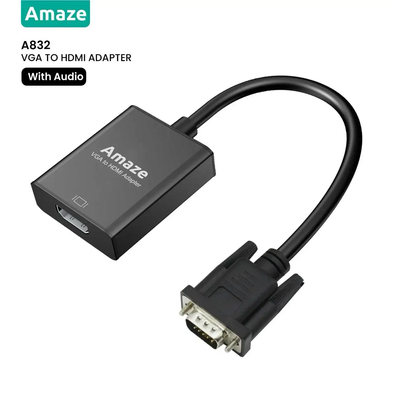 Amaze A832 VGA to HDMI Adapter with Audio