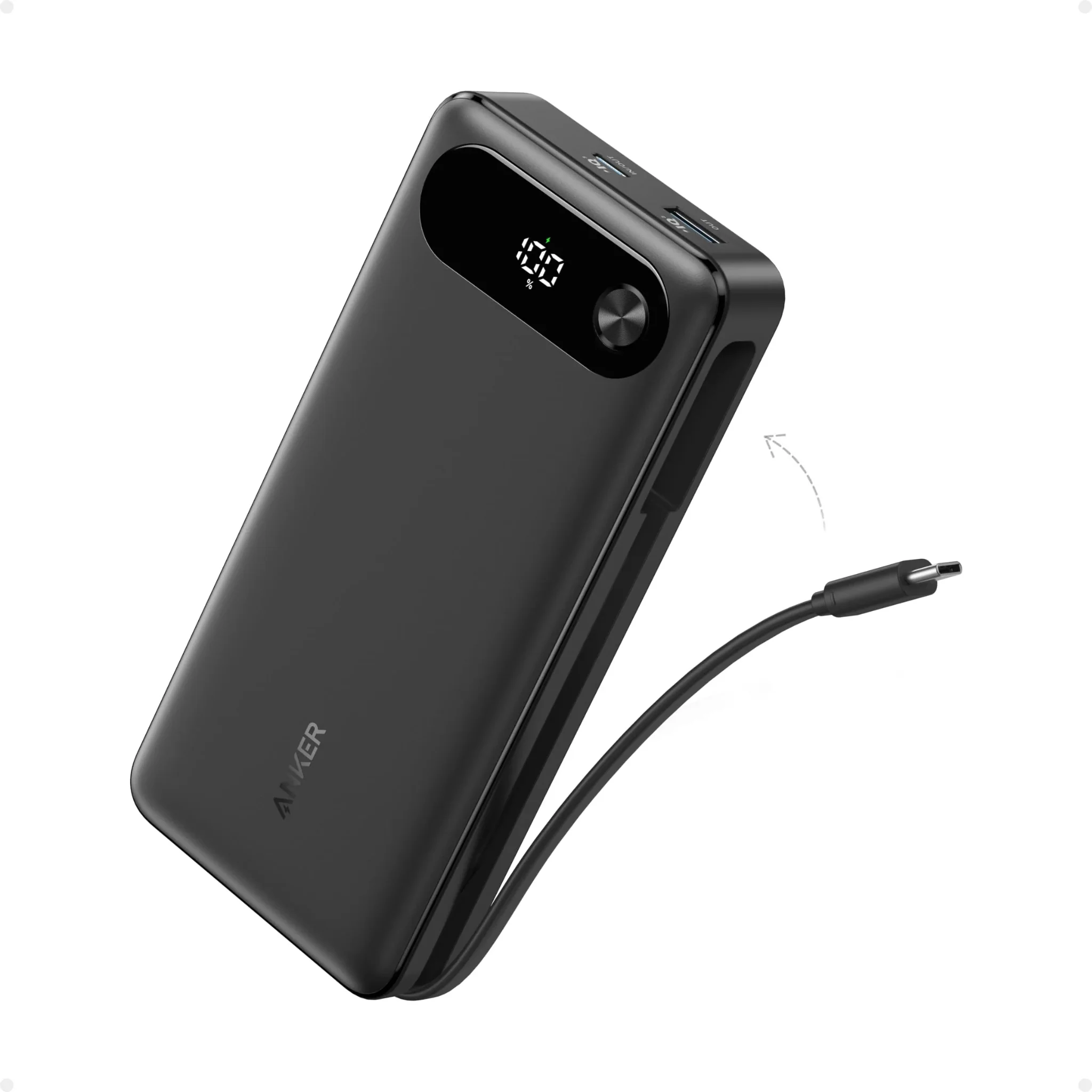 Anker 20,000mAh Power Bank with Built-In USB-C Cable