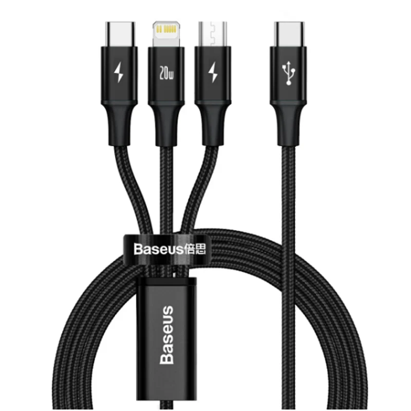 Baseus 3-in-1 Rapid Series Fast Charging Data Cable