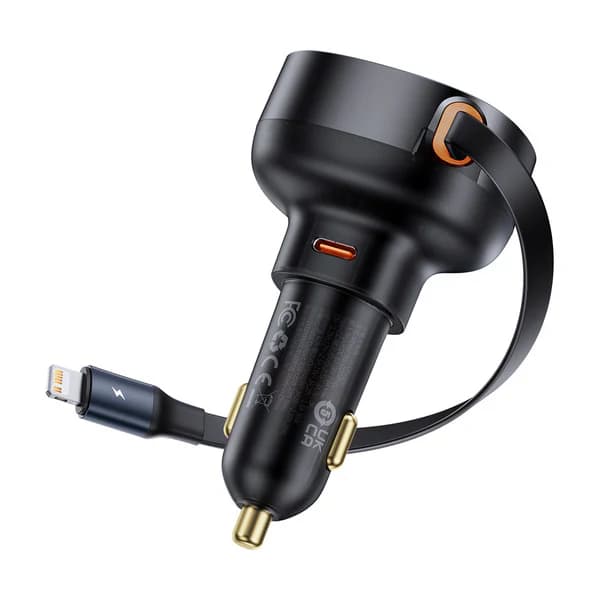 Baseus Enjoyment Pro 60W Car Charger with Retractable Cable