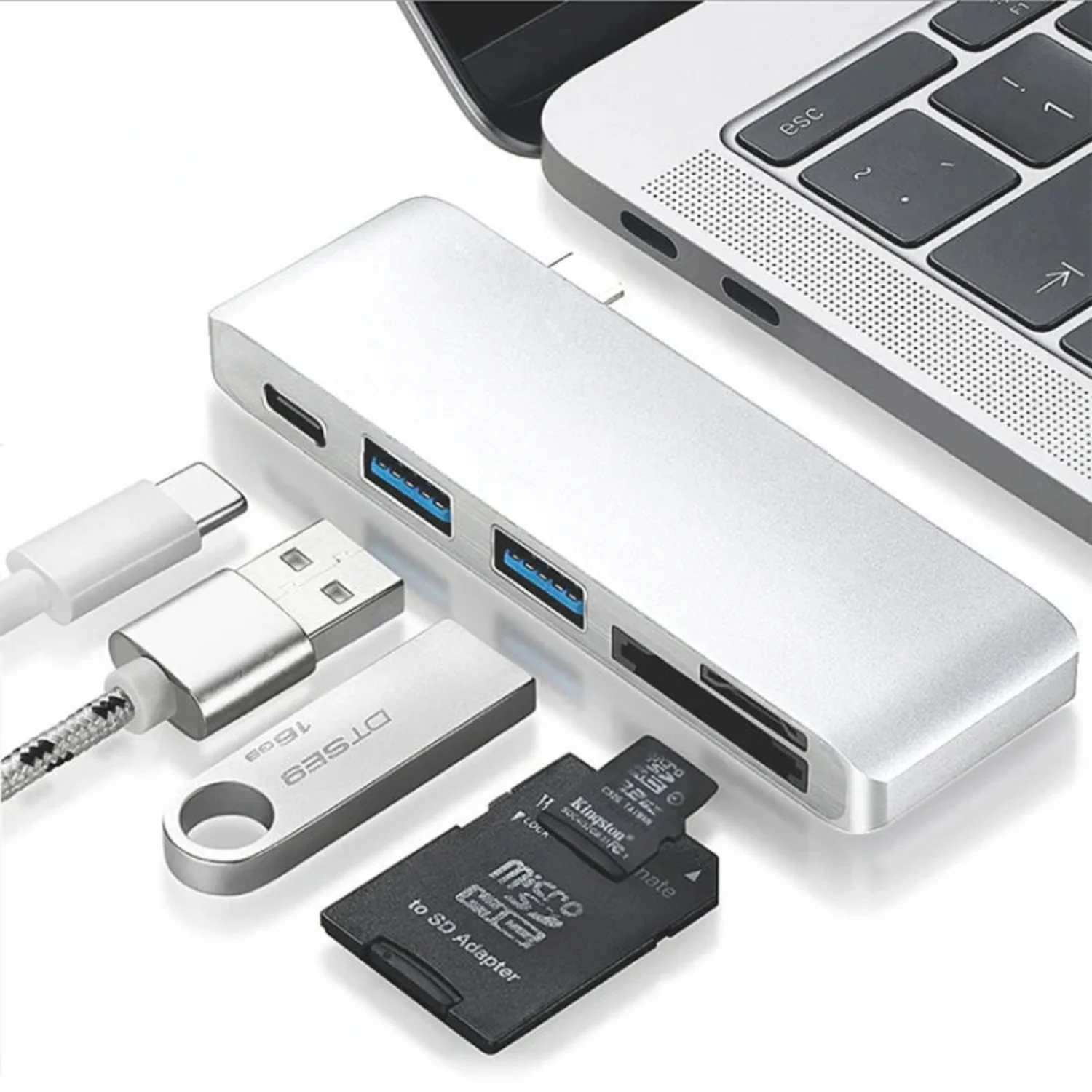 Basix T5 5-in-1 USB-C Hub Adapter