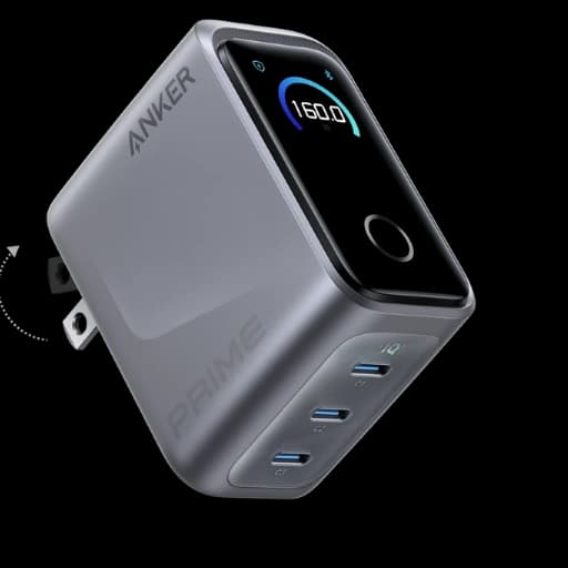 Anker Prime Charger (160W, 3 Ports, Smart Display) at Digital Dukkan