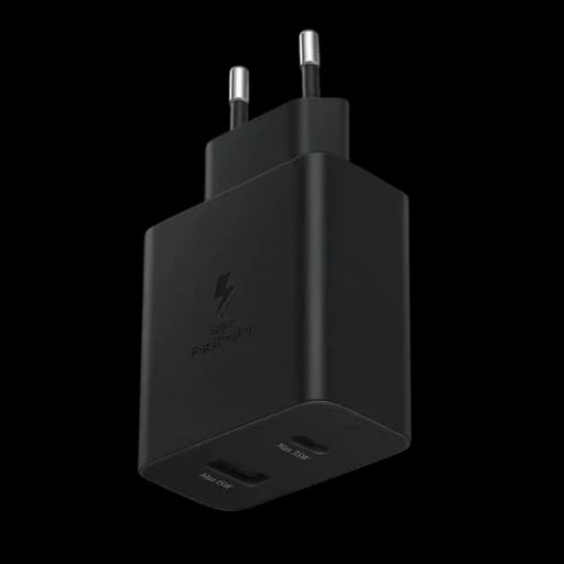 Dual-port fast charger with 35W power output.